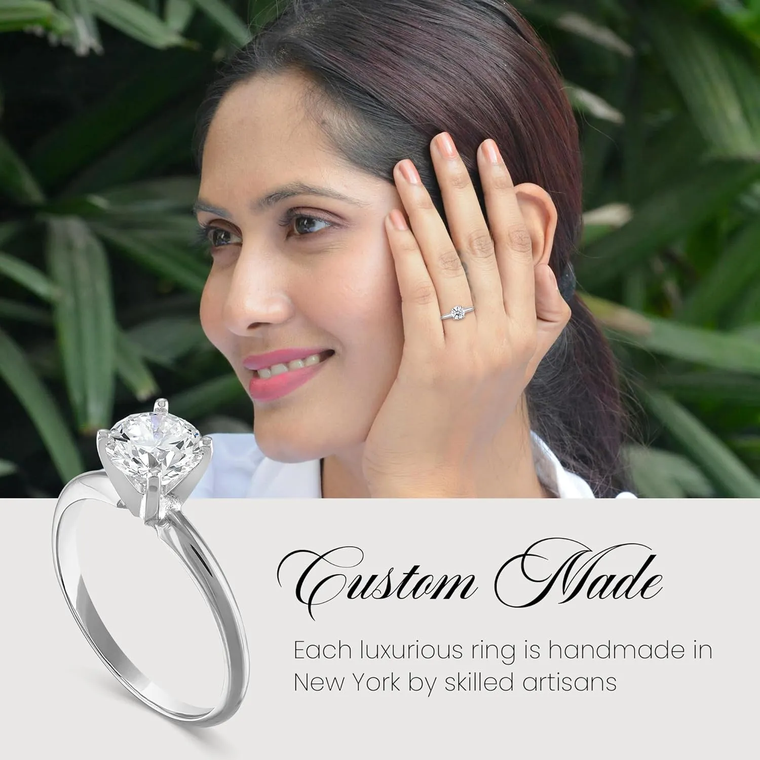 IGI Certified Women's Engagement Rings, 1.0-4.0 Carat Solitaire Rings for Women, Stunning Lab Grown Diamond Solitaire in Classic 14K Gold Setting, Premium Jewelry Collection