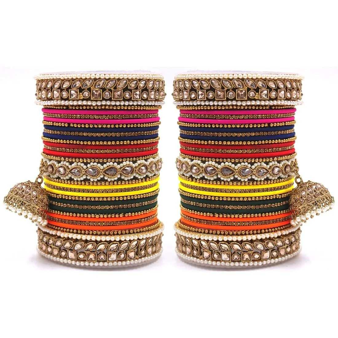 Indian Bangle set, Bridal bangles, Thread Bangles, Traditional Bracelet, Bridal Choora Set Wedding Eid Karwachauth Navratri Bollywood Choora