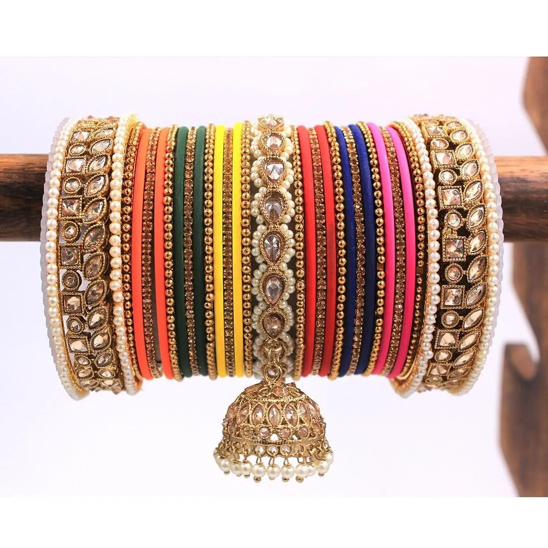 Indian Bangle set, Bridal bangles, Thread Bangles, Traditional Bracelet, Bridal Choora Set Wedding Eid Karwachauth Navratri Bollywood Choora