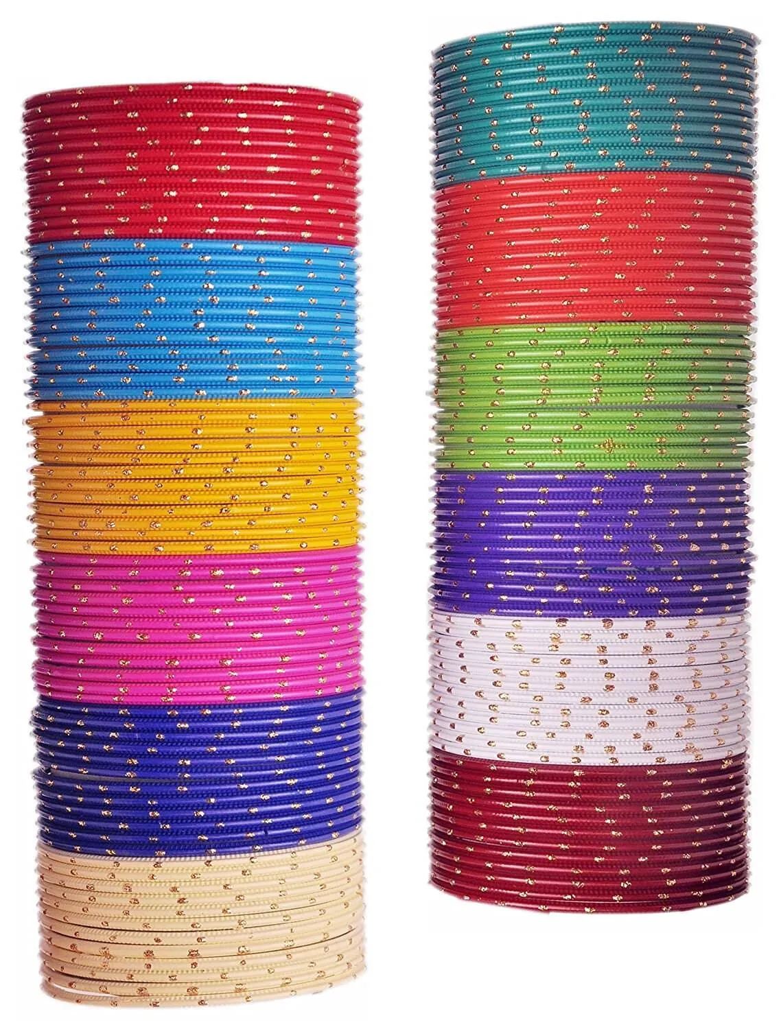 Indian Bangle Set, Indian Bangles, Bollywood Bangles, Plain Zari Bangle Set Pack of 144 psc, Crystal Bangle Set for Women