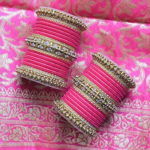 Indian Matte Textured Bangles in different color with stone kadas, Wedding bangles, Festive colors bangles, Kundan bangles Chudiya
