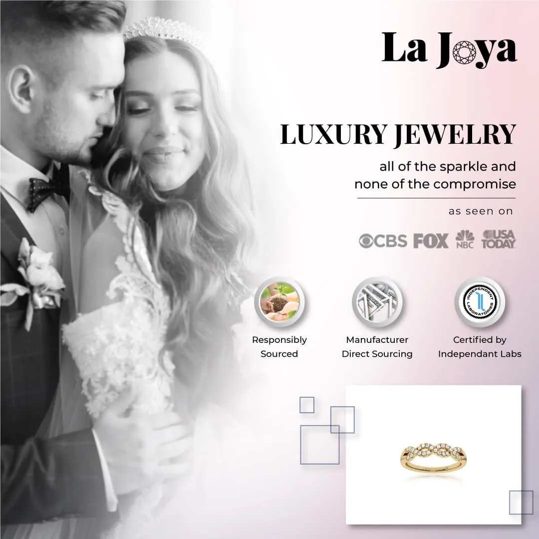 Infinity Diamond Rings for Women | Solid 10K White and Yellow Gold Lab Grown Diamond Wedding Band and Diamond Anniversary Ring | 1/4-1/2 Carat Certified GH VS/SI Diamond Ring