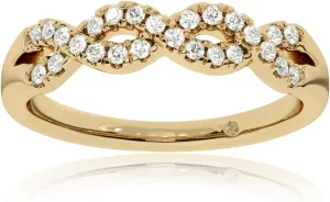 Infinity Diamond Rings for Women | Solid 10K White and Yellow Gold Lab Grown Diamond Wedding Band and Diamond Anniversary Ring | 1/4-1/2 Carat Certified GH VS/SI Diamond Ring