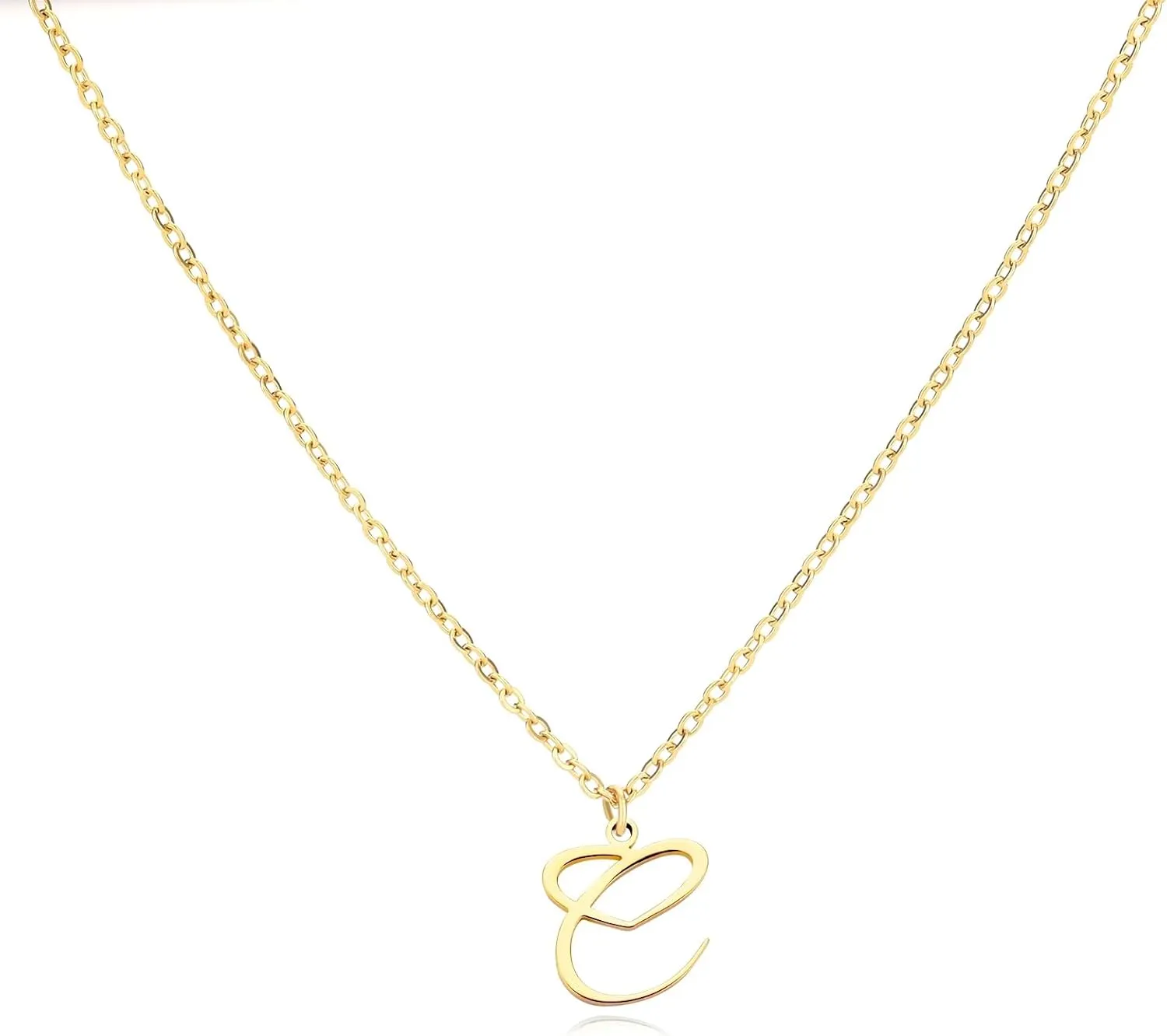 Initial Necklaces for Women 14k Gold Plated Necklace Dainty Gold Letter Pendant Heart Necklace Custom Personalized Name Necklace Cute Choker Necklace Minimalist Gold Jewelry Gift