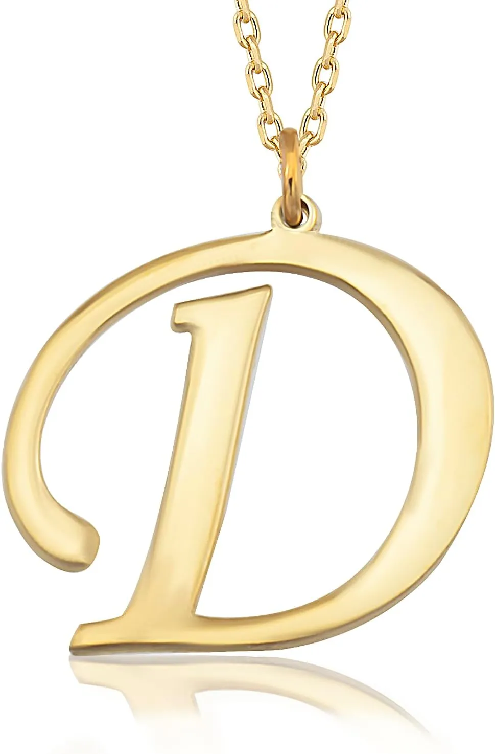 Initial Necklaces for Women, A-Z Letter Pendant, 925 Sterling Silver and 14K Gold Plated, Dainty Gold Necklace for Women, Personalized Gold Necklace Gift