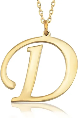 Initial Necklaces for Women, A-Z Letter Pendant, 925 Sterling Silver and 14K Gold Plated, Dainty Gold Necklace for Women, Personalized Gold Necklace Gift