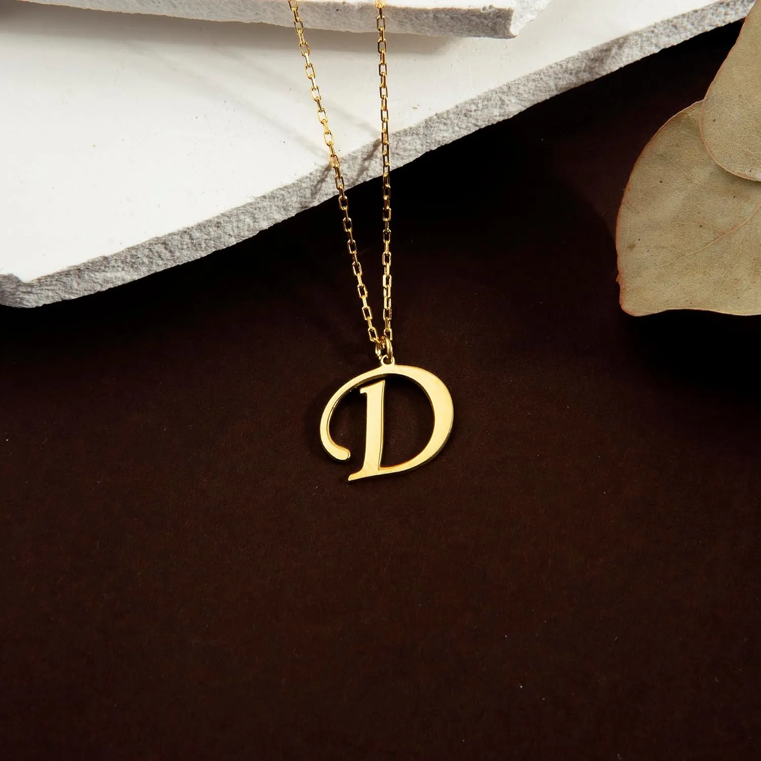 Initial Necklaces for Women, A-Z Letter Pendant, 925 Sterling Silver and 14K Gold Plated, Dainty Gold Necklace for Women, Personalized Gold Necklace Gift