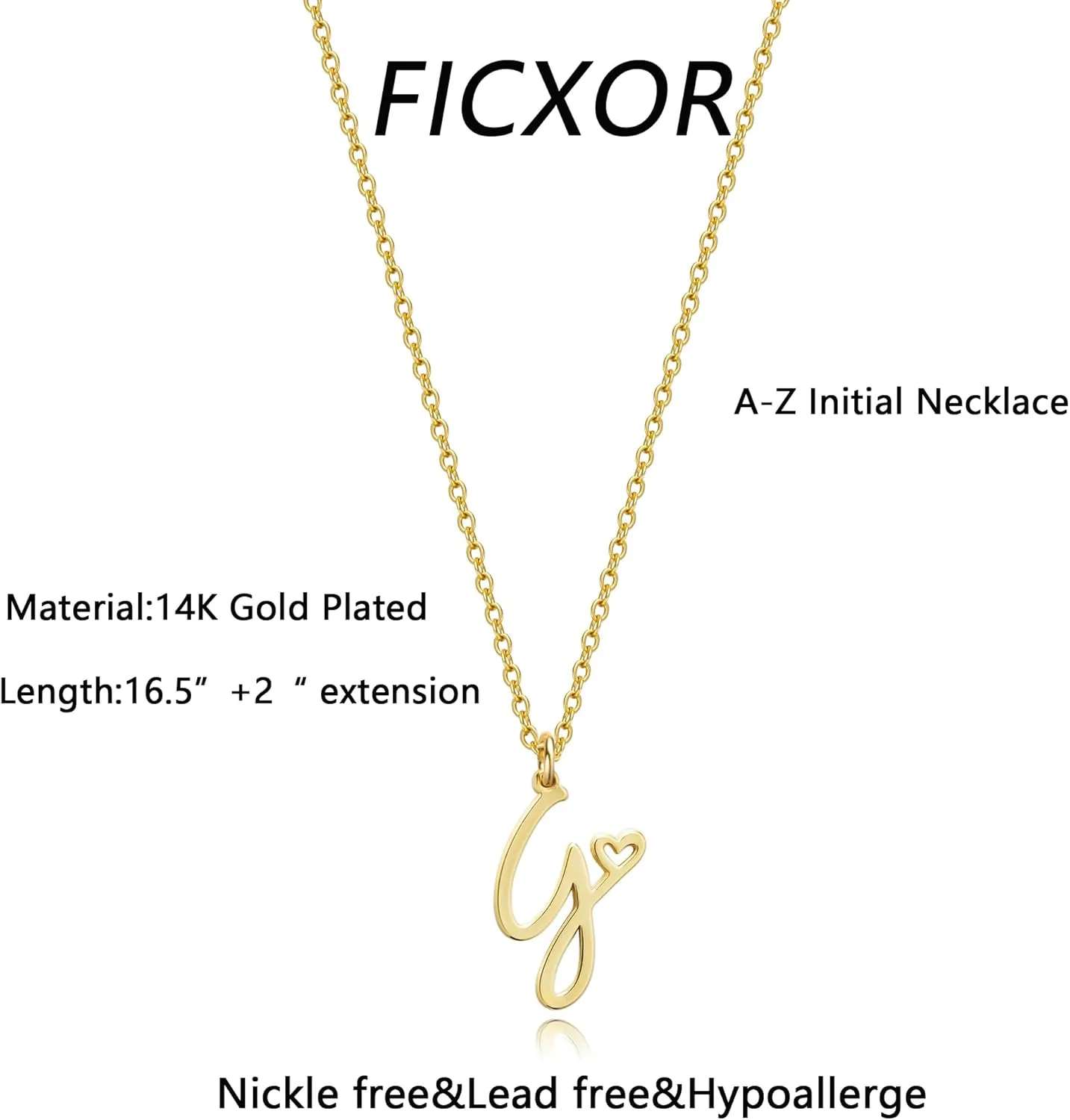 Initial Necklaces for Women, Dainty Gold Letter Pendant Necklace 14K Gold Plated Name Necklace Cute Initial Necklaces Personalized Monogram Choker Necklaces for Women Trendy Gold Jewelry Gifts