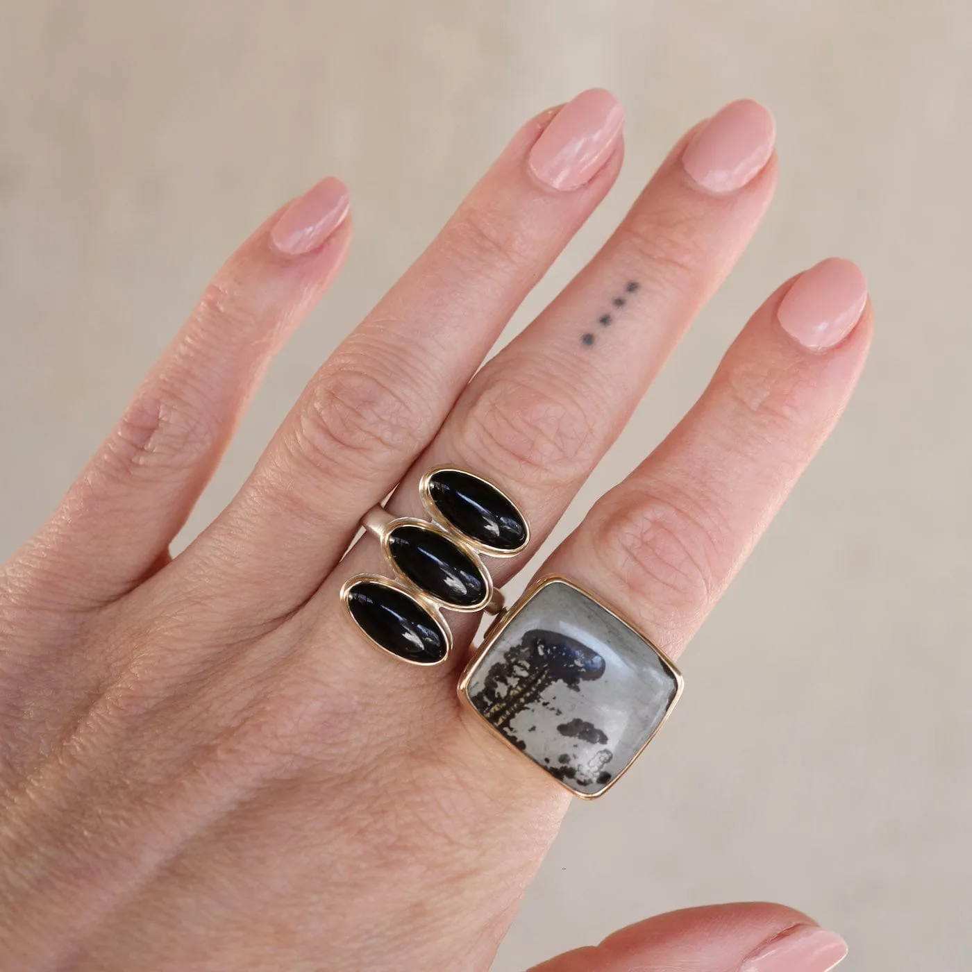 Jamie Joseph Rectangular Picture Jasper Ring