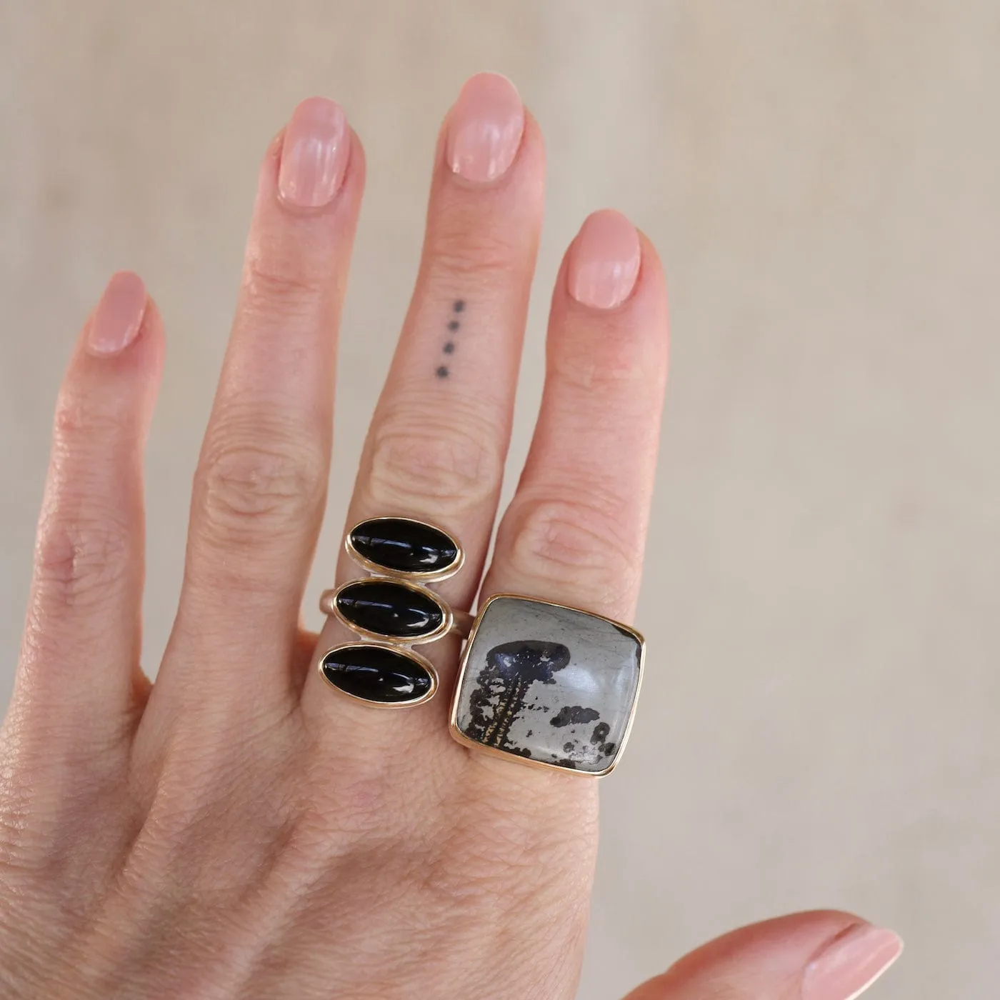 Jamie Joseph Rectangular Picture Jasper Ring