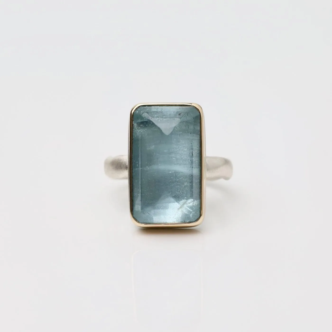 Jamie Joseph Vertical Rectangular Inverted Aquamarine Ring