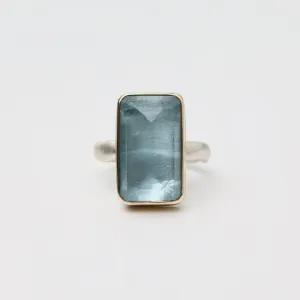 Jamie Joseph Vertical Rectangular Inverted Aquamarine Ring