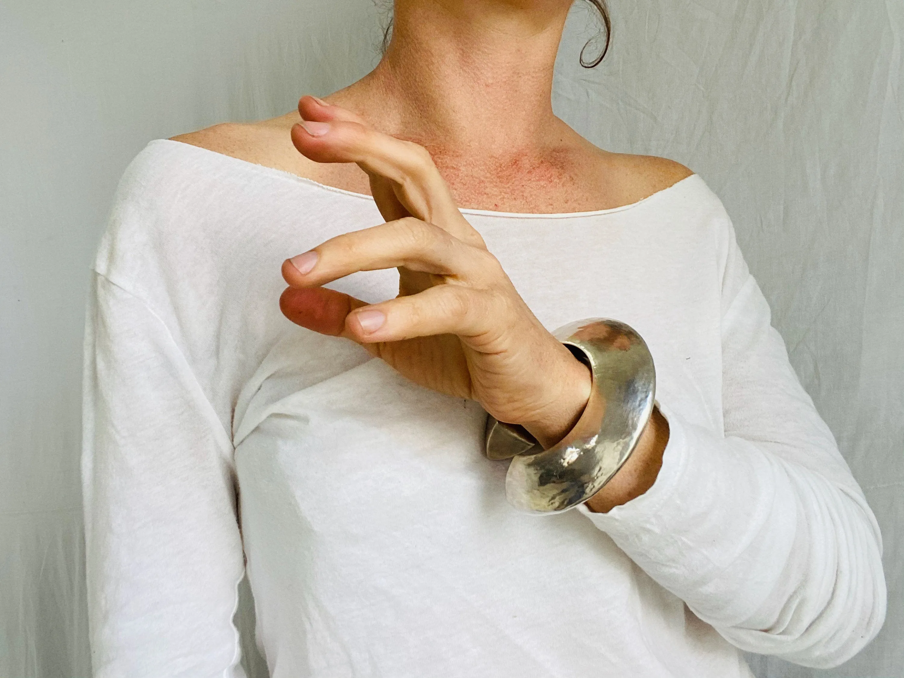 Karen Hill Tribe Bangle. Sterling Silver. Gorgeous