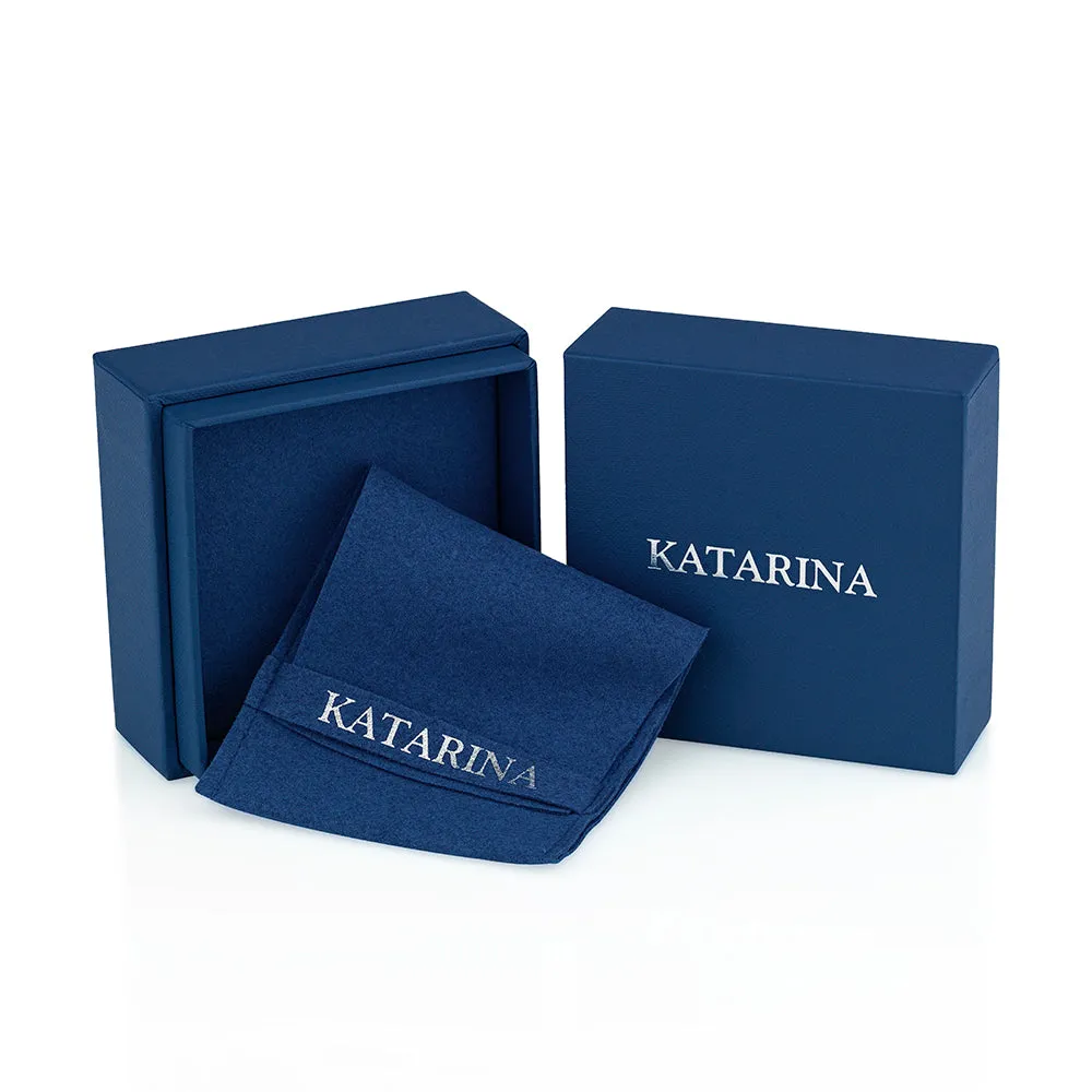 KATARINA Baguette Cut Diamond Hoop Earrings (3/8 cttw)