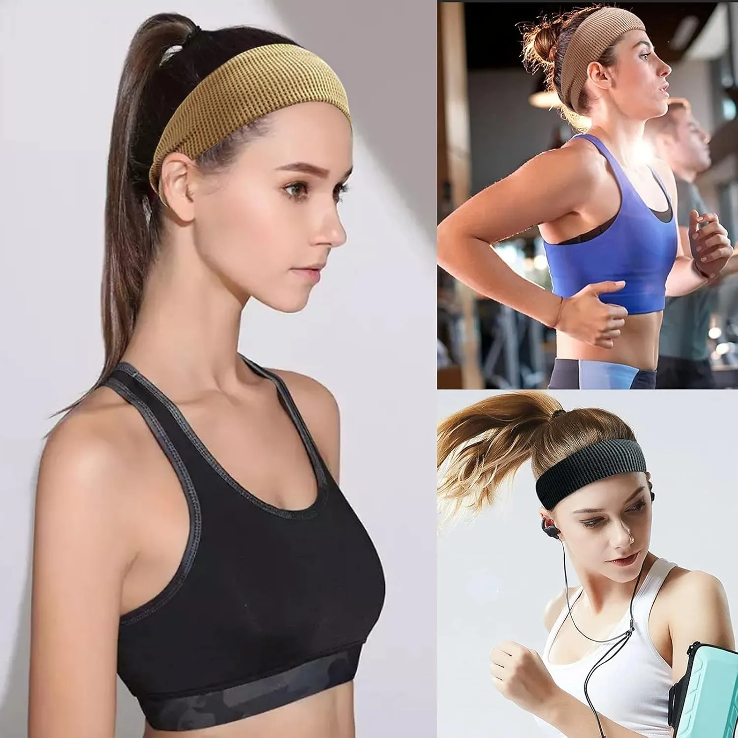 Knotted Fashion Elasticity Headband Yoga For Women Boho Wide Solid Headband Sports Headband Headbands For Girls Headbands