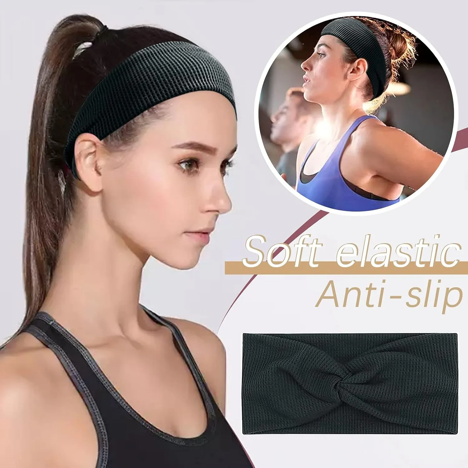 Knotted Fashion Elasticity Headband Yoga For Women Boho Wide Solid Headband Sports Headband Headbands For Girls Headbands
