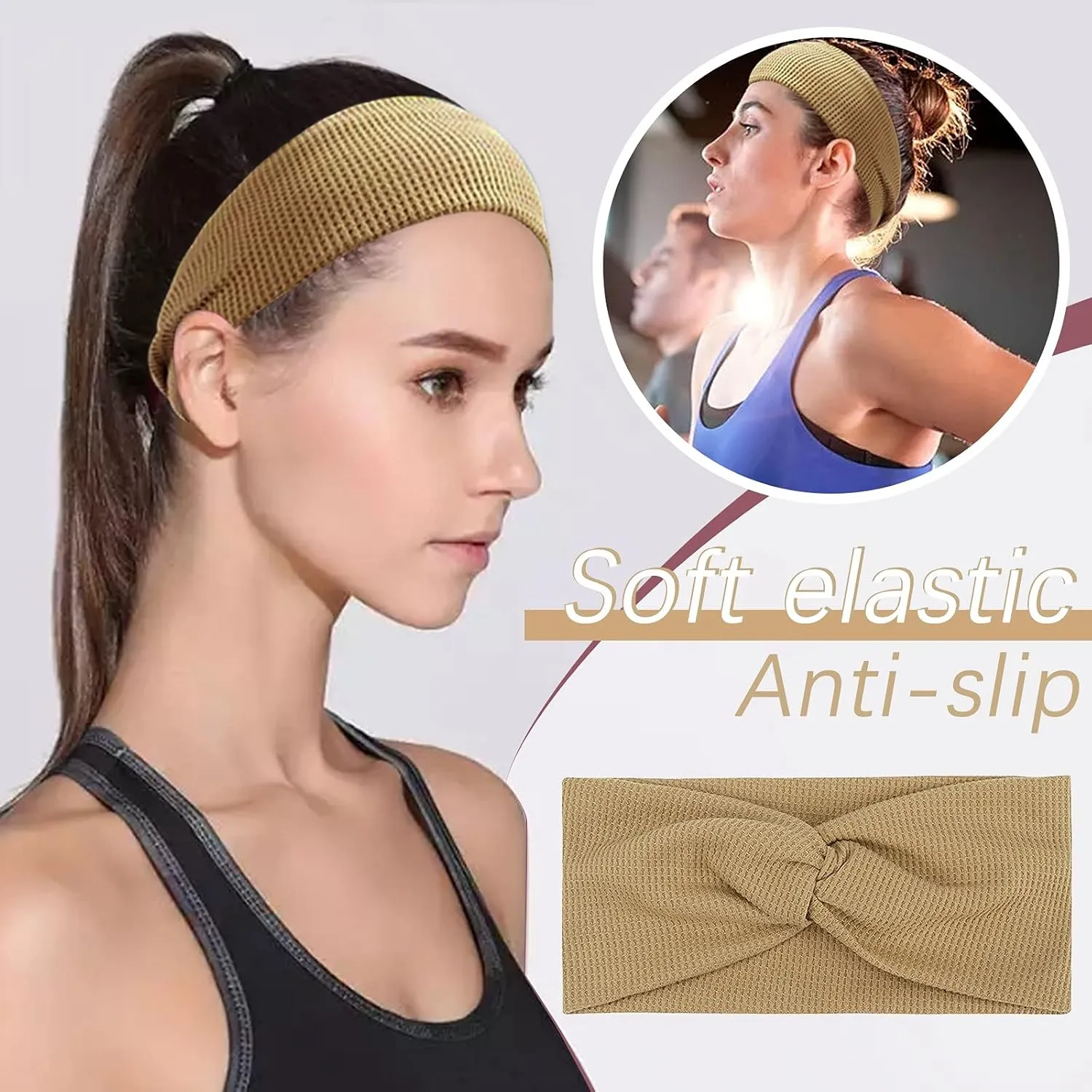 Knotted Fashion Elasticity Headband Yoga For Women Boho Wide Solid Headband Sports Headband Headbands For Girls Headbands