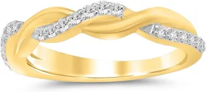 La Joya 1/4-1/2 CT TW Certified Lab Grown Intertwined Diamond Ring Bands | Solid 10k White Gold Twisted Vine Inspired Diamond Wedding Band | Sparkling GH VS/SI Diamond Ring for Women