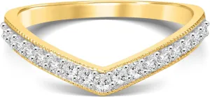 La Joya 1/4-1/2 CT. TW. V-Shaped Womens Lab Grown Diamond Band Rings in 10K Solid Gold | Certified GH VS/SI Lab Grown Diamond Anniversary Ring, Stacking Ring and Wedding Bands for Women