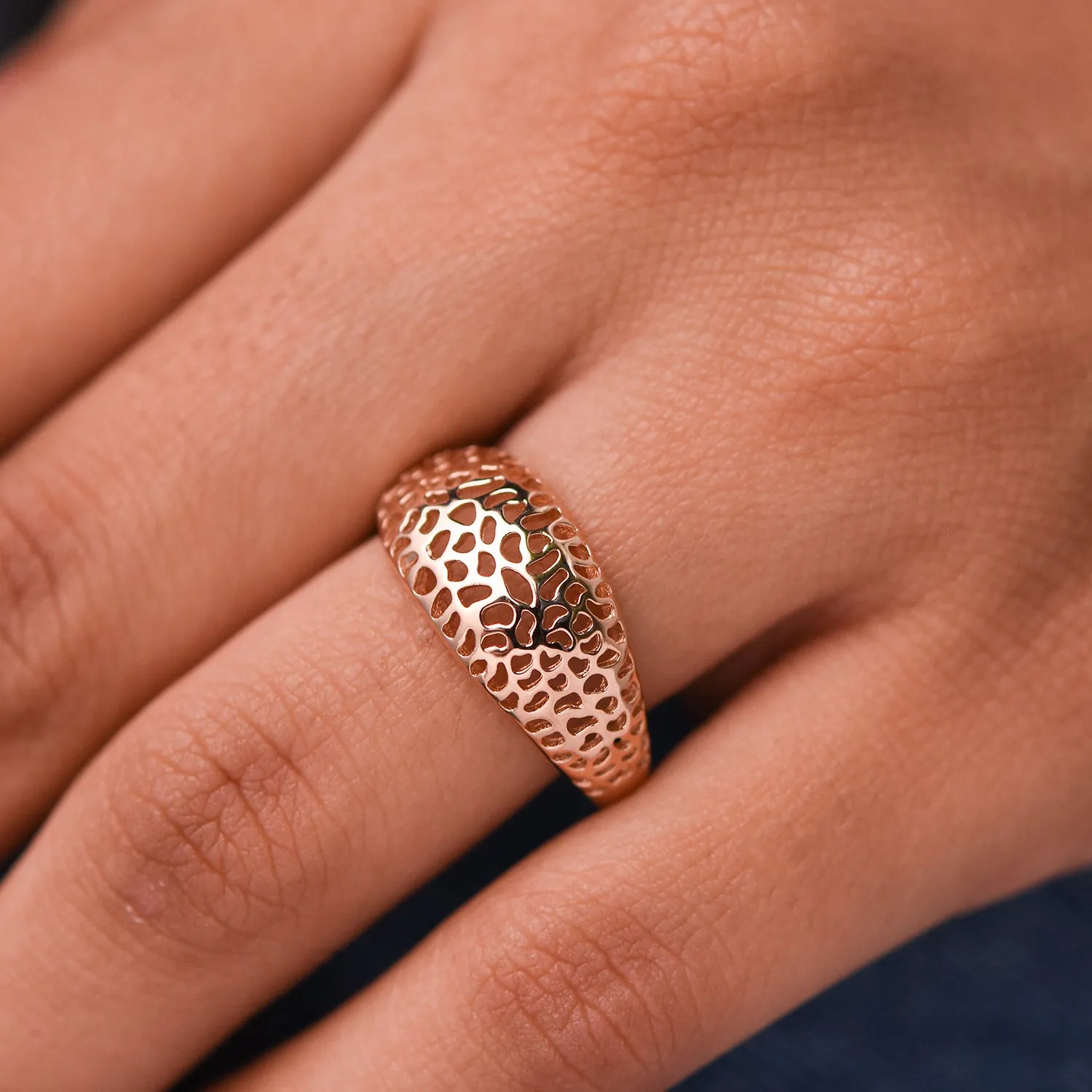 Lattice Tapered Band Ring