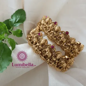 Laxmi Matte Gold Kada Bangles 2*6