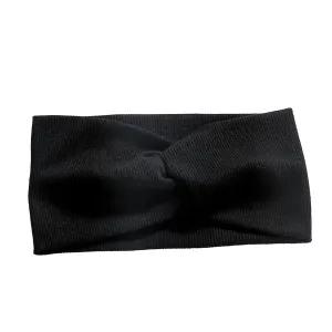 Make Up Headbands for Women Vintage Knotted Headbands Stretchy Head Wrap Vintage Hair Accessories (Black, One Size)