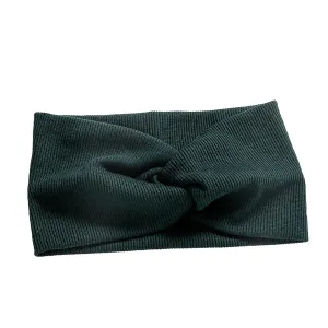 Make Up Headbands for Women Vintage Knotted Headbands Stretchy Head Wrap Vintage Hair Accessories (Green, One Size)