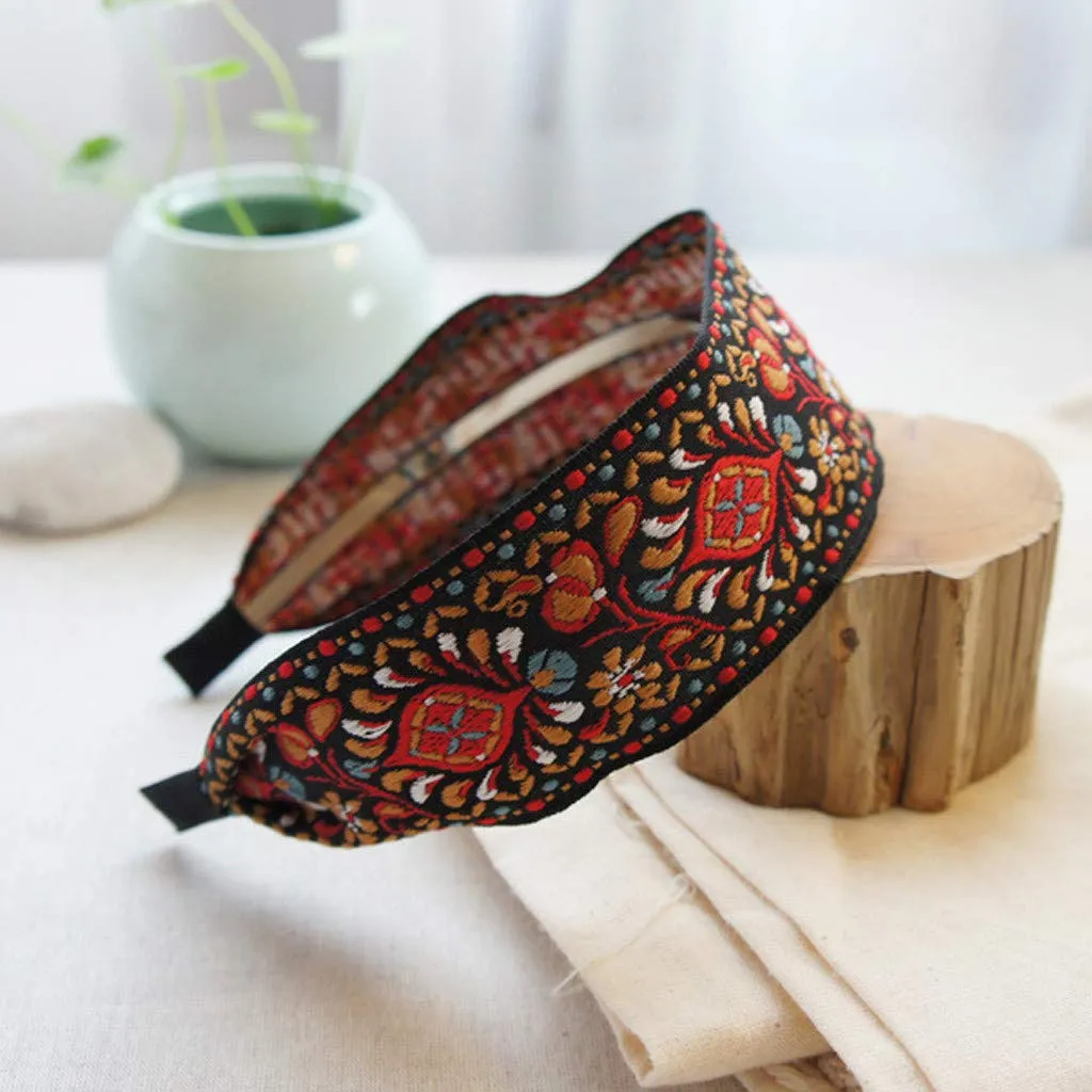 makeup headband Fashion Hoop Embroidery Girl Women Simple Hair Sweet Hair Hairband Solid Headband hairband for washing face