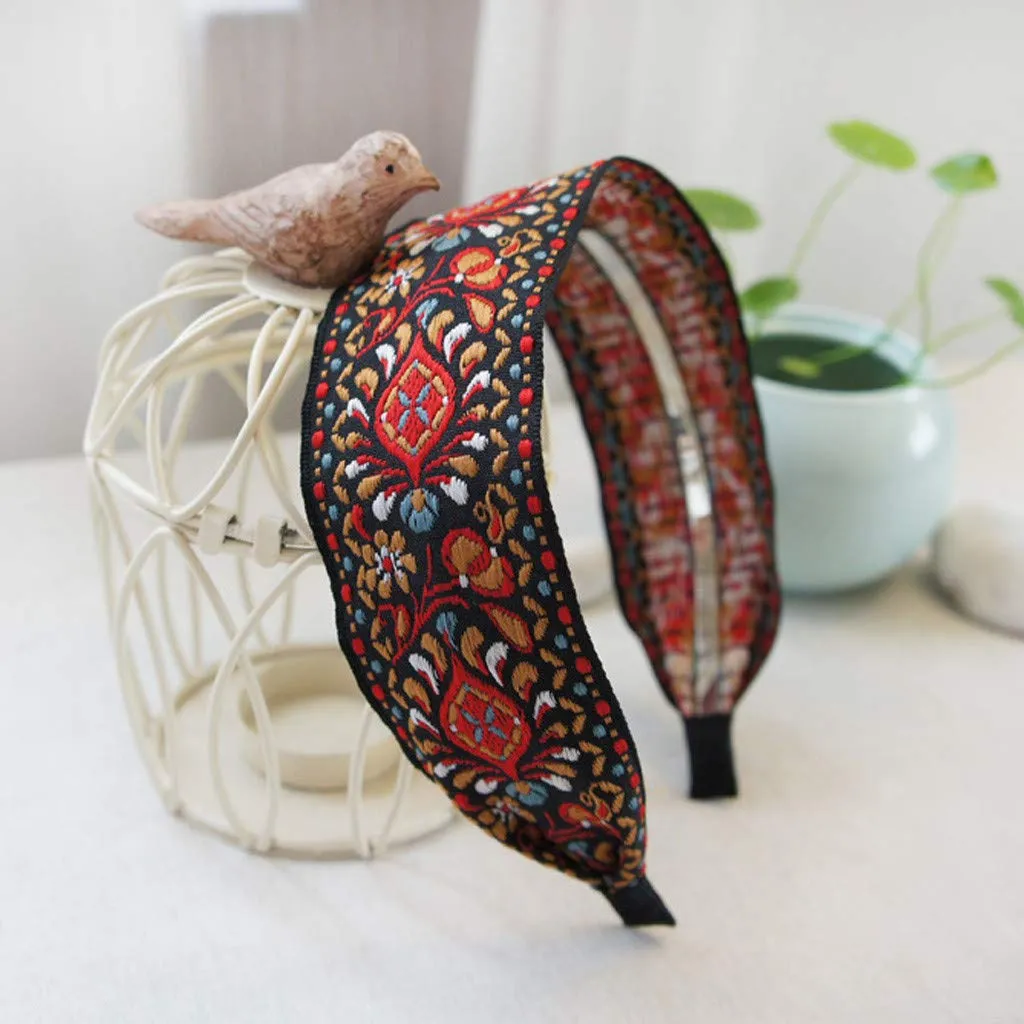 makeup headband Fashion Hoop Embroidery Girl Women Simple Hair Sweet Hair Hairband Solid Headband hairband for washing face
