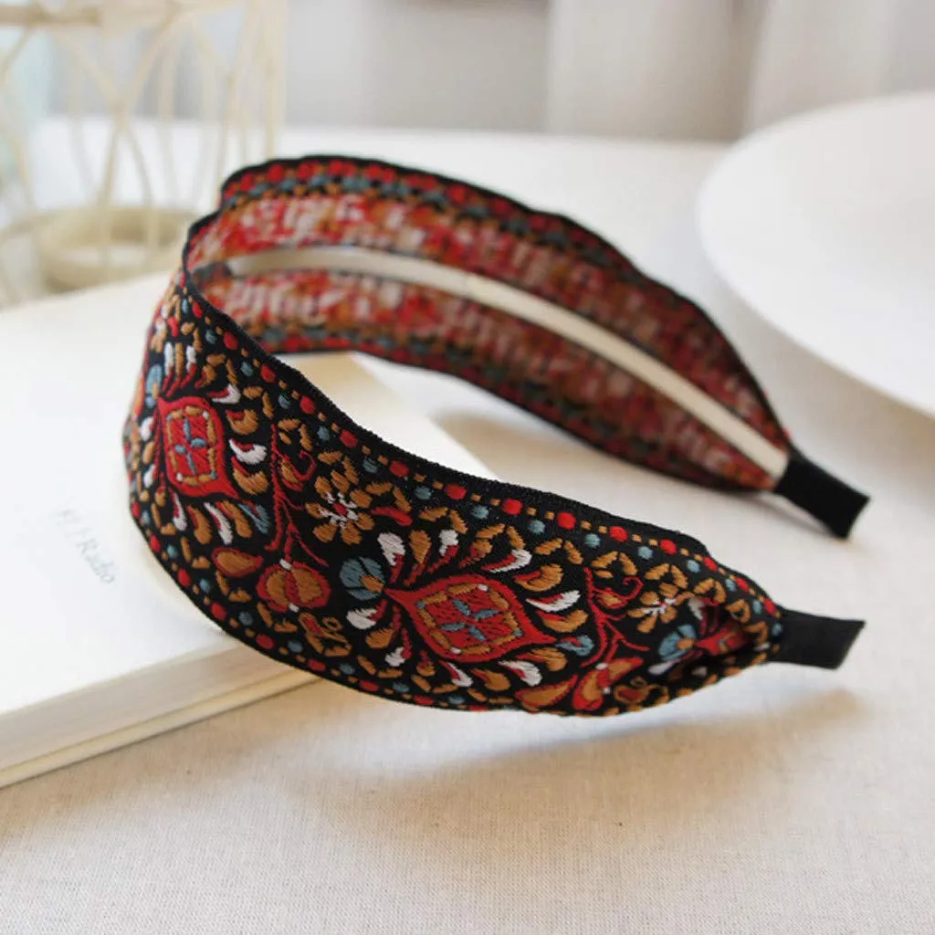 makeup headband Fashion Hoop Embroidery Girl Women Simple Hair Sweet Hair Hairband Solid Headband hairband for washing face