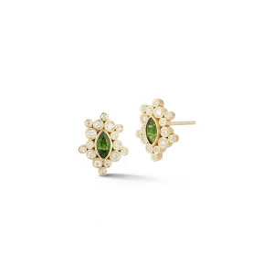Marquise Tourmaline Bubble Studs