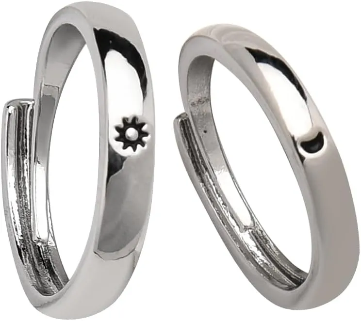 Matching Rings for Couples Sun and Moon Ring Set Valentines Day Gifts for Wife Husband Anniversary Presents for Couples Gift Ideas BF and GF Wedding Gifts for Bride and Groom Gift for Best Friends