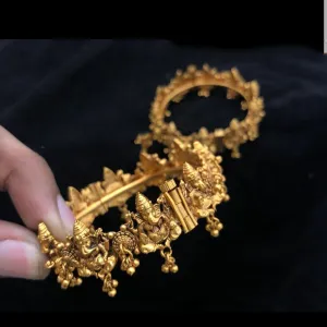Matte Style Elephant Temple Kada Bangles