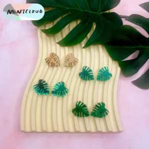 Mintcloud Earrings - Monstera Studs