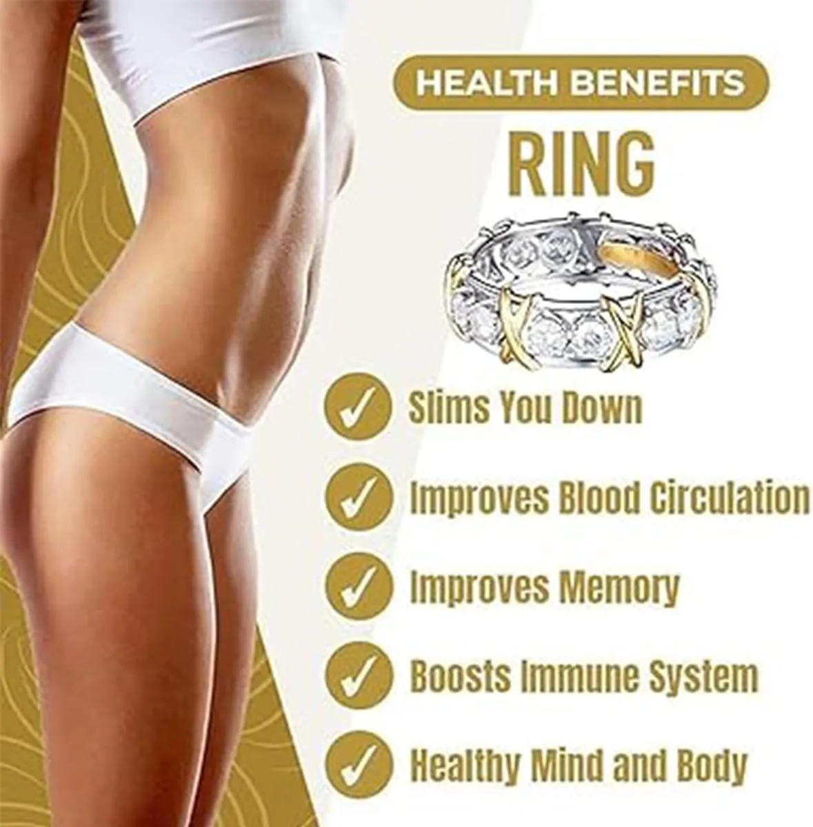 Moissanite Rings for Women,Magnetologys Moissanite Diamond Ring,Zircon Shaping Cross Rhinestones Magnetic Rings Lymphatic Ring for Women,Shiny Moissanite Stacking Rings (1PC-Gold,7)