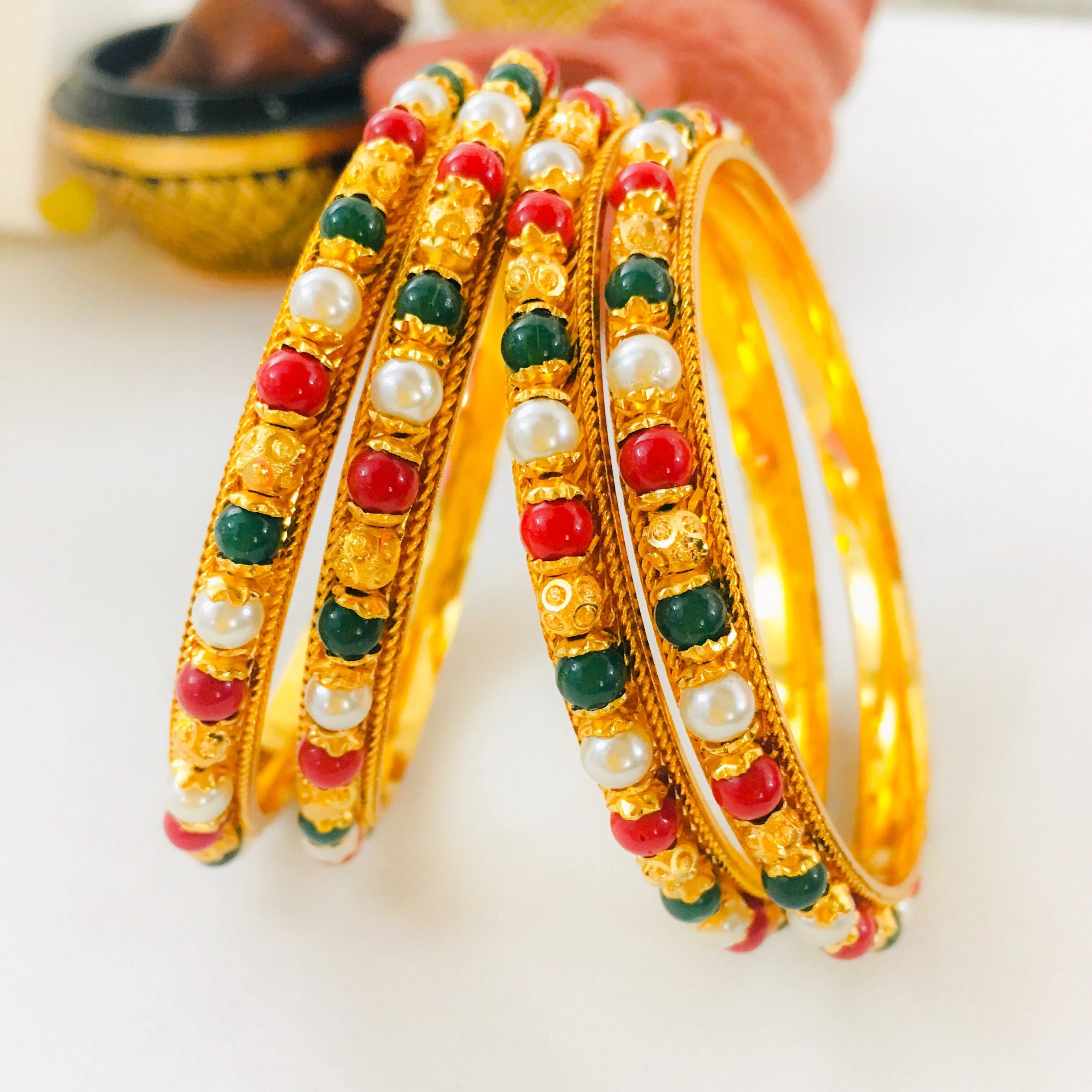 MULTI BEADS MOTI BANGLES