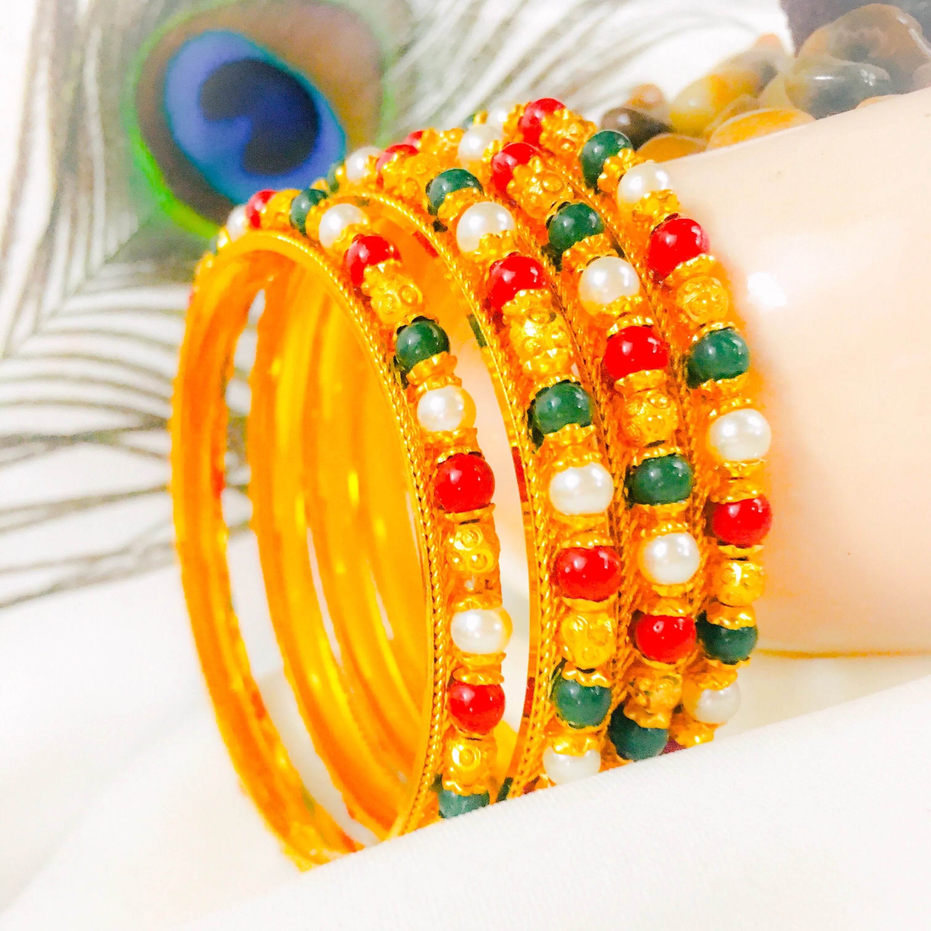 MULTI BEADS MOTI BANGLES