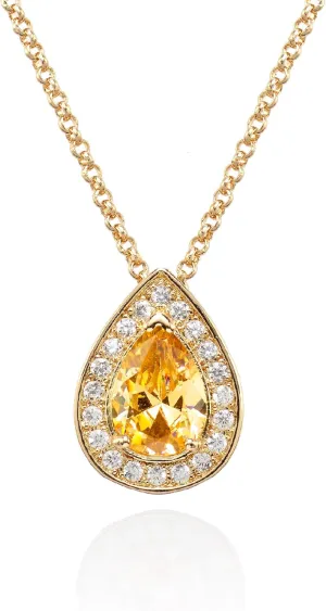 namana Teardrop Pendant Necklace for Women, Colorful Pendant Necklaces for Women with a Pear Shaped Gemstone, Coloured Gemstone Necklaces for Women with Gift Box.