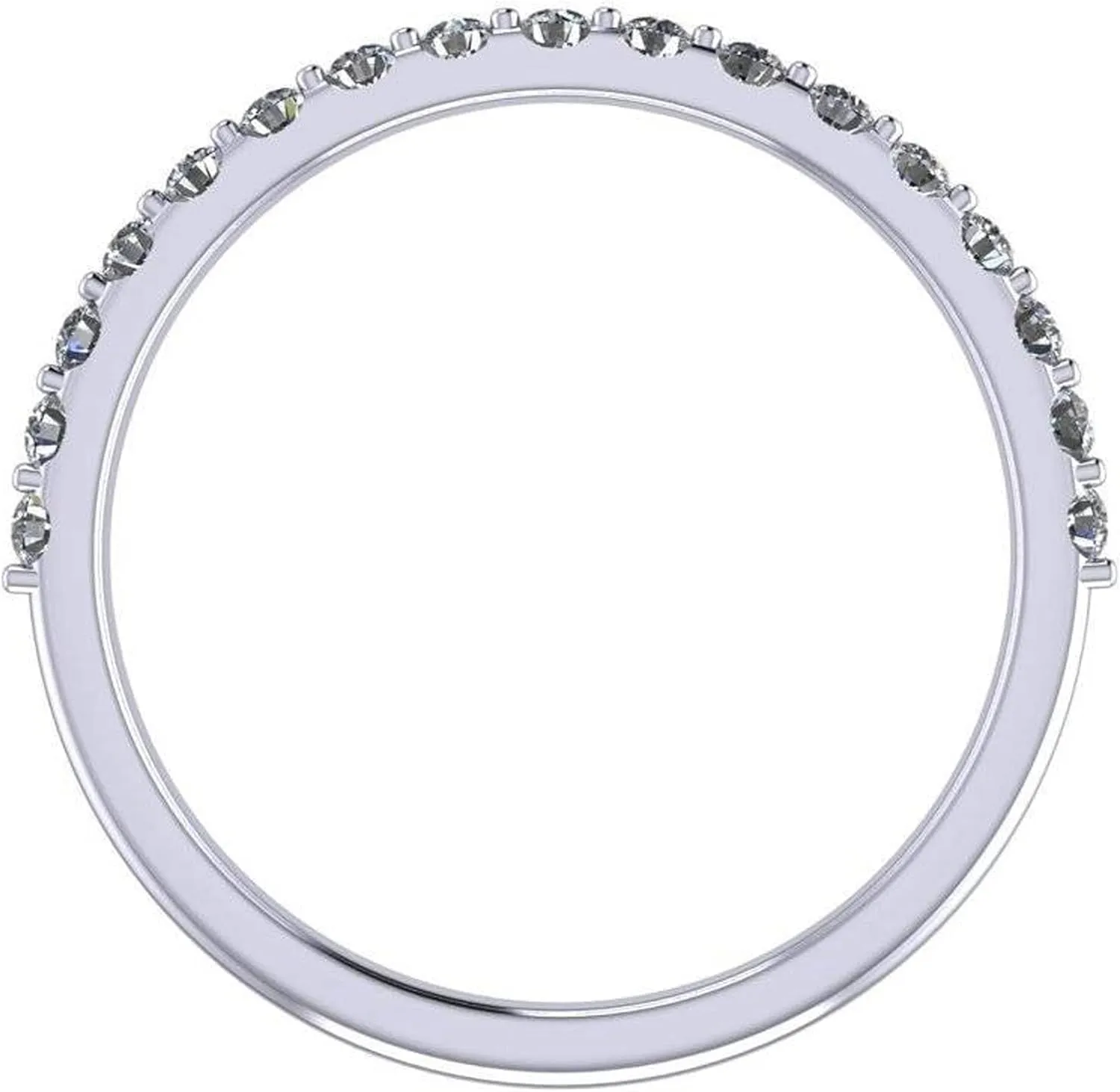 NANA Jewels Wedding Band CZ Ring 3/8cttw Stackable Ring in Solid 10K Gold w/Pure Brilliance Zirconia, Fashion Ring