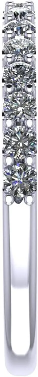 NANA Jewels Wedding Band CZ Ring 3/8cttw Stackable Ring in Solid 10K Gold w/Pure Brilliance Zirconia, Fashion Ring