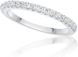 NANA Jewels Wedding Band CZ Ring 3/8cttw Stackable Ring in Solid 10K Gold w/Pure Brilliance Zirconia, Fashion Ring