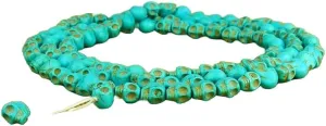 Natural turquoise 7-8mm 108 Mala Beads, Spiritual, Meditation Beads, Reiki, Japa Mala, Buddhist Prayer Beads, Yoga Bracelet, healing beads LKMALA-RRGU-1398