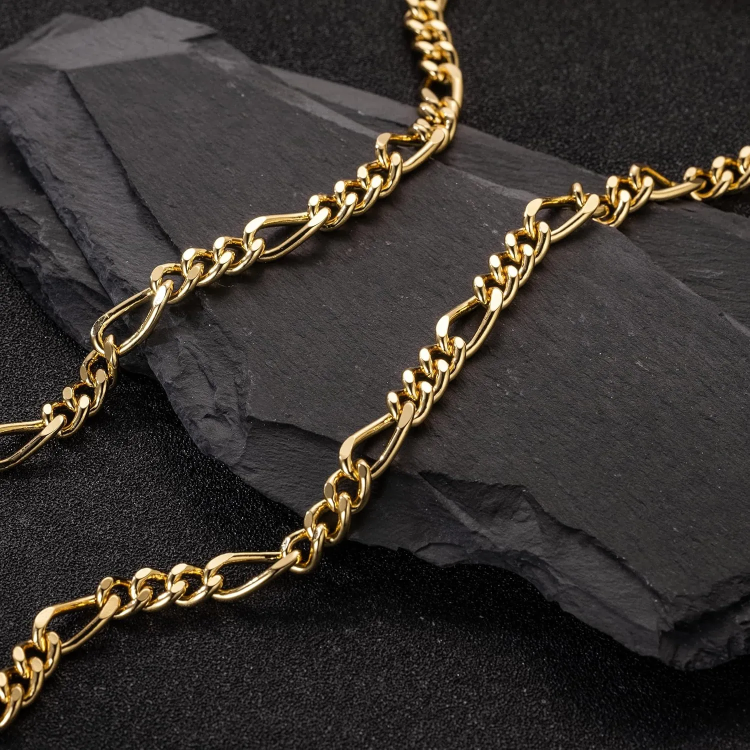 Necklaces 14K Gold Necklace for Women Non Tarnish Gold Necklaces for Mens Necklace Chain Figaro Chain for Men Available 16  to 26 