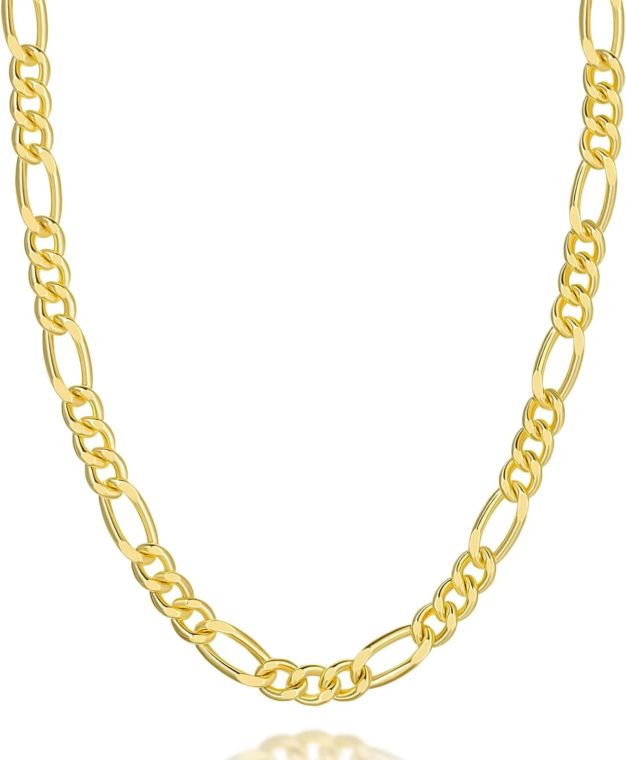 Necklaces 14K Gold Necklace for Women Non Tarnish Gold Necklaces for Mens Necklace Chain Figaro Chain for Men Available 16  to 26 