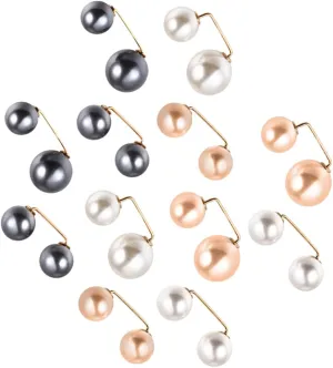 NOLITOY 12pcs Anti Exposure Brooch Fashion Pearl Brooch Pins Women Scarf Women's Scarves Faux Pearl Brooch Pin Pearl Breast Pins Clothing Jewelry Women Clothes Brooch Dress Clips Copper