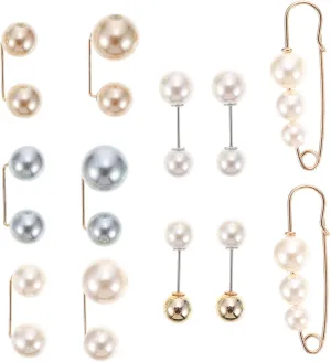NOLITOY Cardigan Brooches Pin Backs 12pcs Small Pin for Women Skirt Waistline Decor Random Style