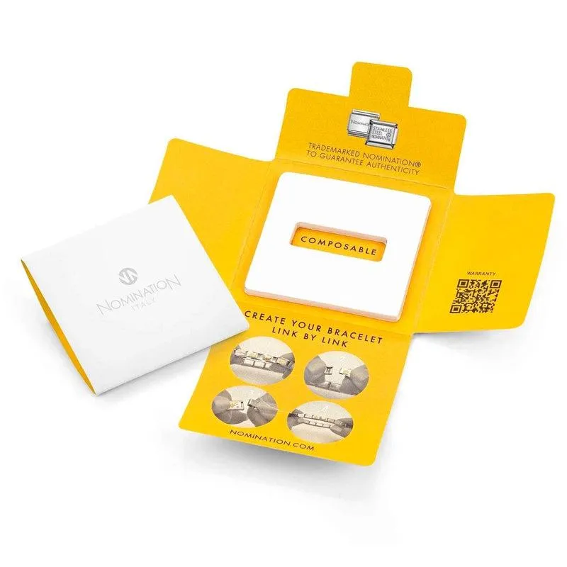 Nomination Composable Link Letter M, Silver