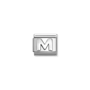 Nomination Composable Link Letter M, Silver