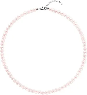 Pale Pink Pearl Necklace for Women 4mm 6mm 8mm 14-18" Round Faux Pearl Choker Strand Jewelry Gifts