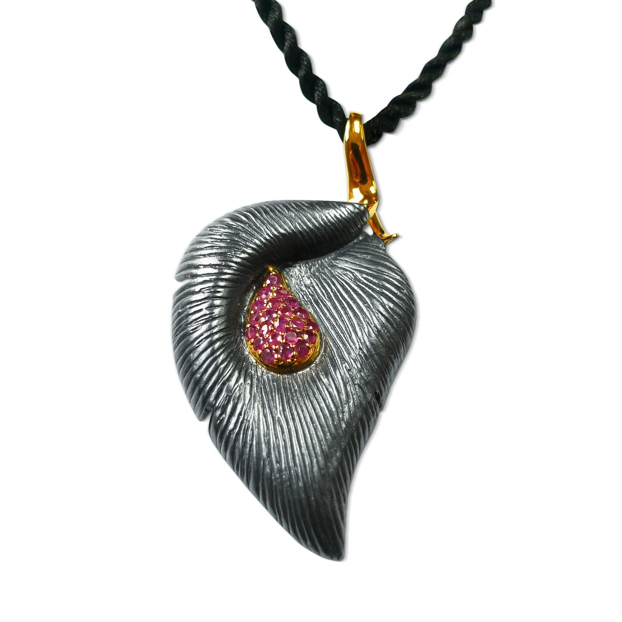 Palm Leaf Sterling Silver Pendant